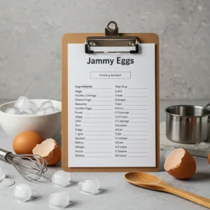 Jammy egg printable recipe card