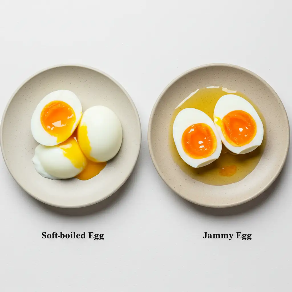 What Is a Jammy Egg? – Jammy Egg vs. Soft-Boiled Egg Comparison What Is a Jammy Egg? Jammy Egg vs. Soft-Boiled Egg side-by-side comparison