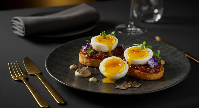 Are Jammy Eggs Safe to Eat? on Gourmet Toast with Jam and Herbs