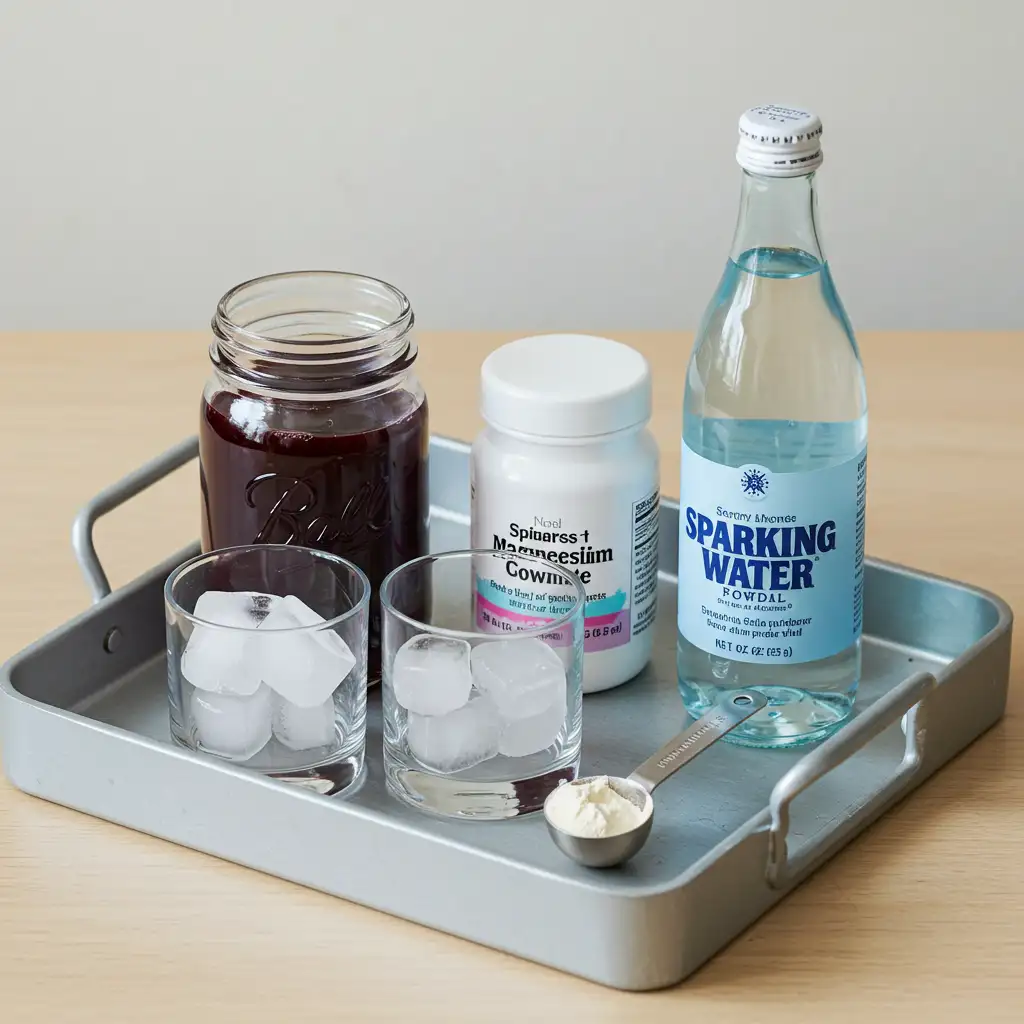 tart-cherry-sleepy-mocktail-ingredients.webp Ingredients for tart cherry sleepy girl mocktail
