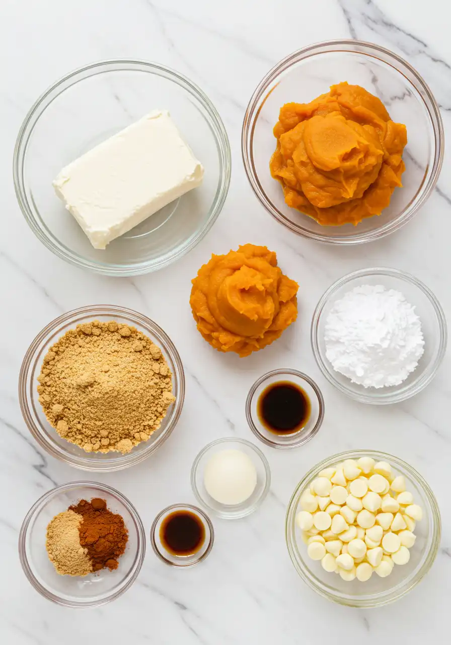 pumpkin-cheesecake-ball-ingredients.webp Pumpkin cheesecake ball ingredients arranged in bowls