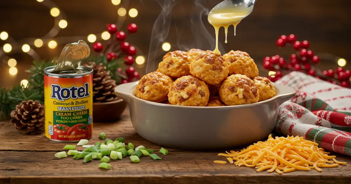 Rotel Cream Cheese Sausage Balls featured image