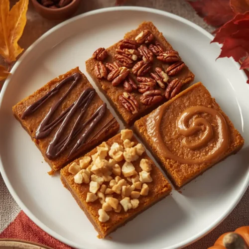 Creamy pumpkin pasta with herbs in a white bowl