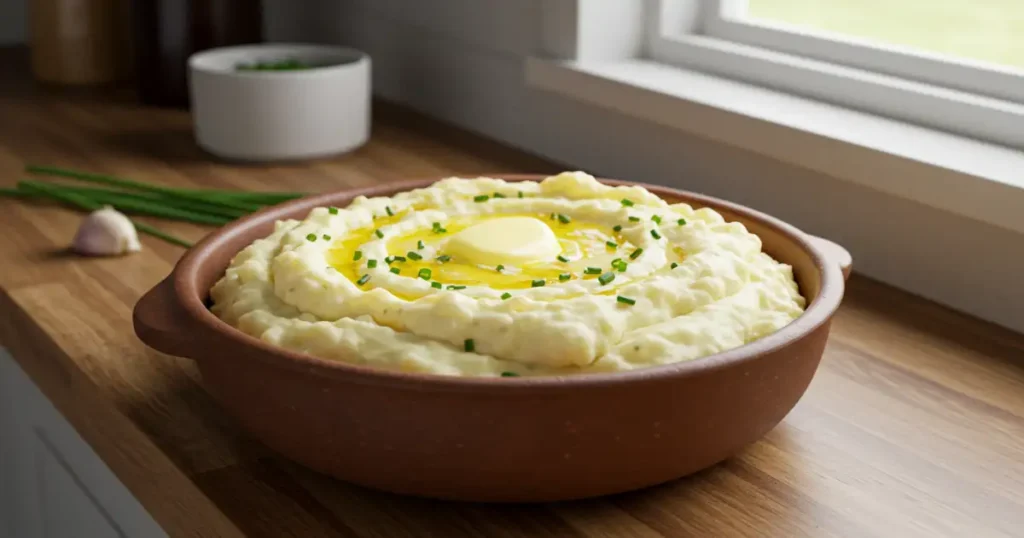 Mashed Potatoes with Butter and Chives