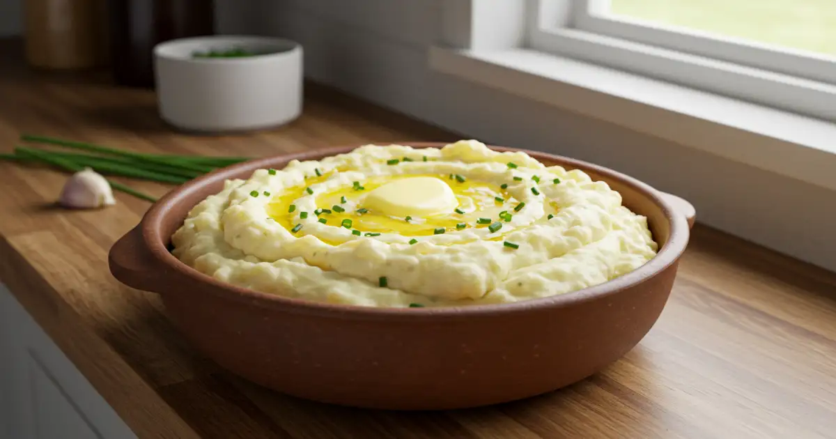 Mashed Potatoes with Butter and Chives